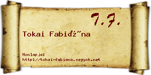 Tokai Fabiána névjegykártya